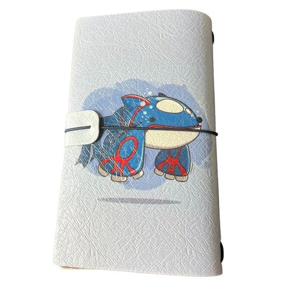 Kyorge Pokémon Blue Faux Leather Reusable Travelers Notebook 8x4.5” - Picture 2 of 8